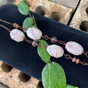 💎 Two Strand Red Veined Jasper Bracelet
